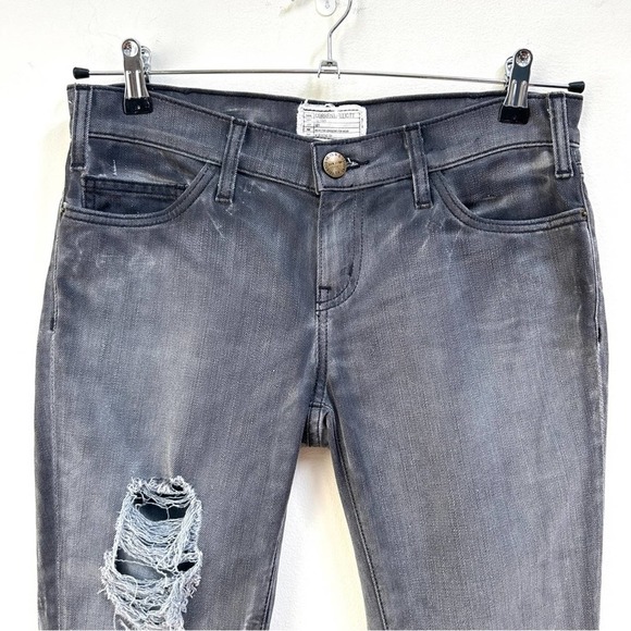 Current Elliott 1968-0002 Bleach Out Night Destroy Grey Skinny Jeans, Size 27 - Picture 3 of 14